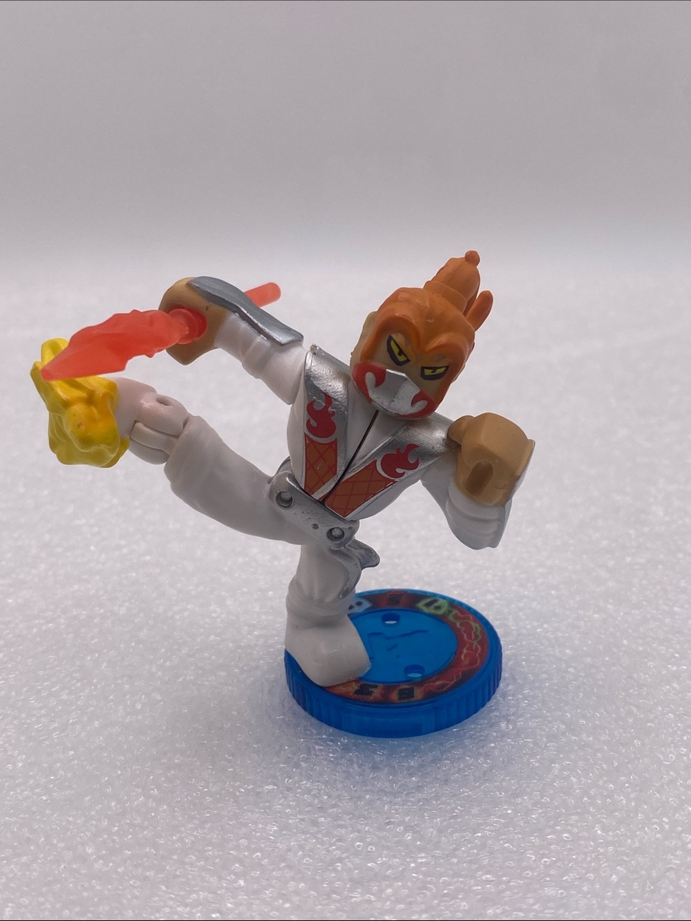 Firefoot White Wraith Action Figure Toy with Blue Base - Kids Toys
